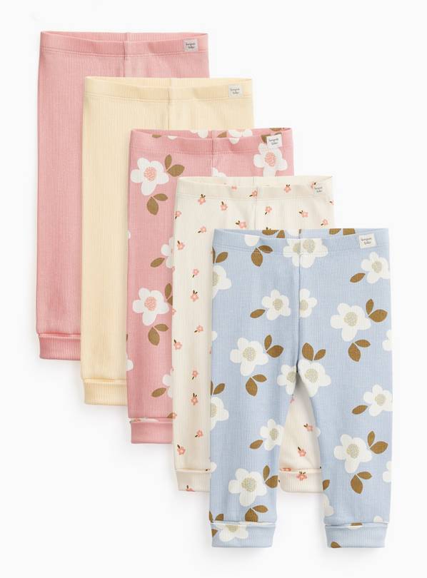 Floral Leggings 5 Pack Up to 3 mths